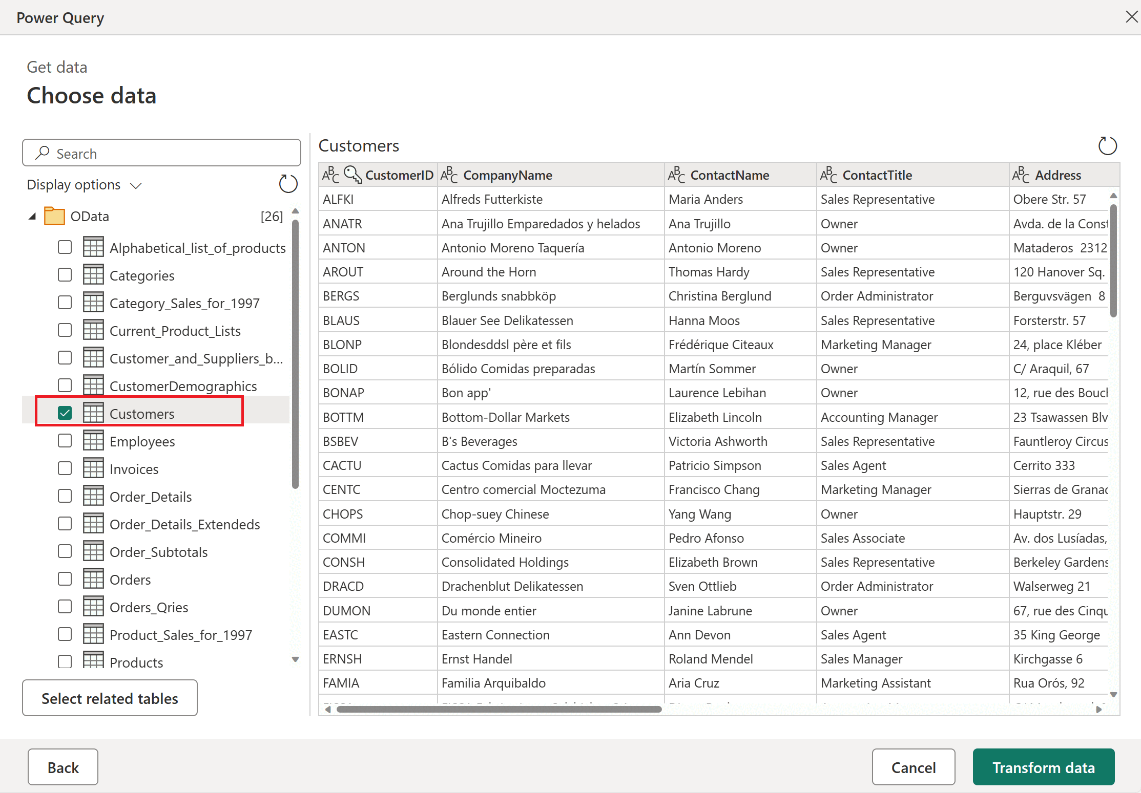 Power Query Navigator